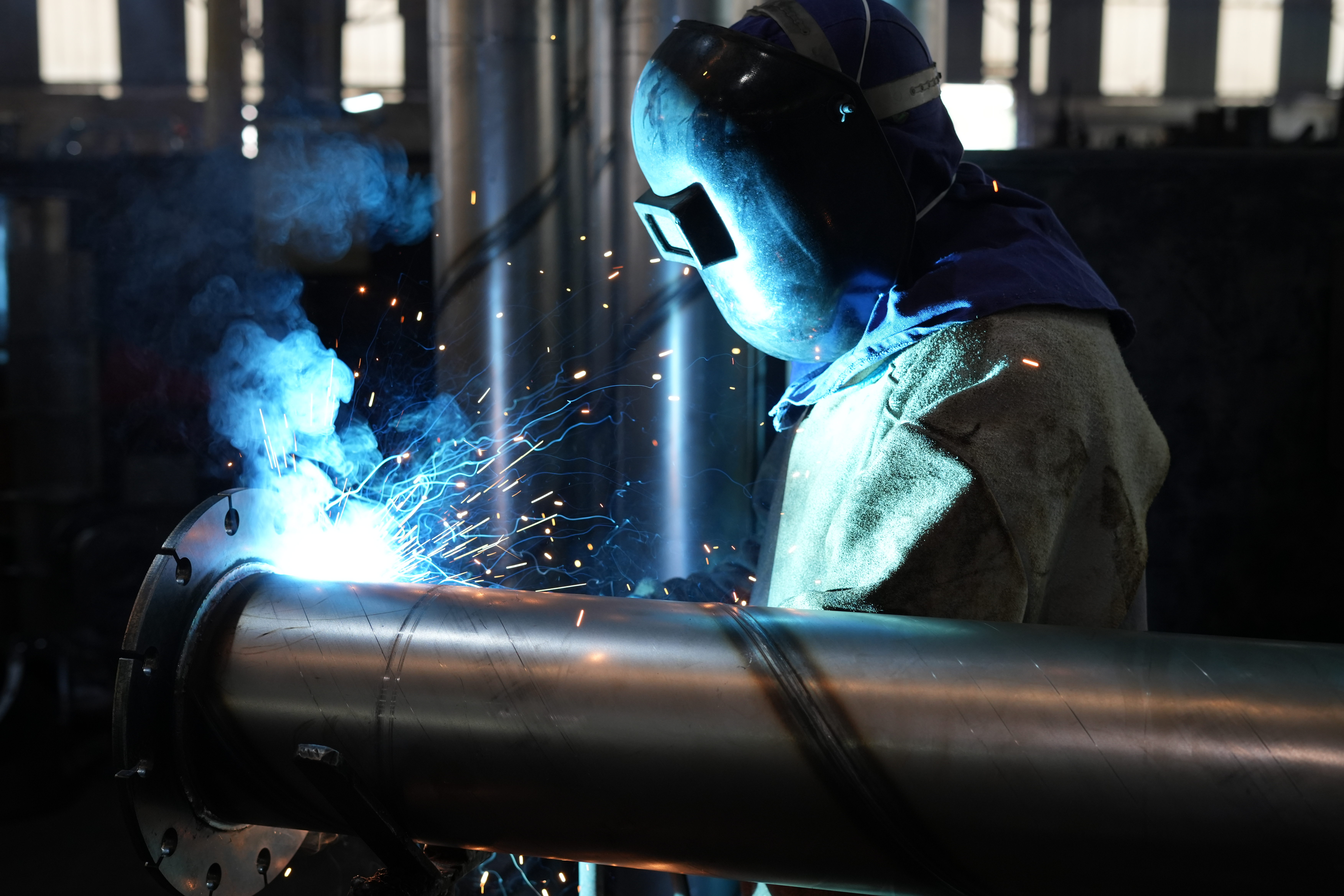 Soldando Tubo de Aço zincado